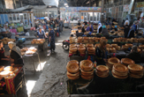 Il mercato del pane a Istaravshan